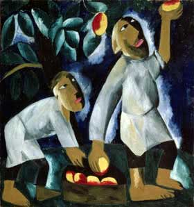 natalya sergeevna goncharova peasants picking apples 1911 280x