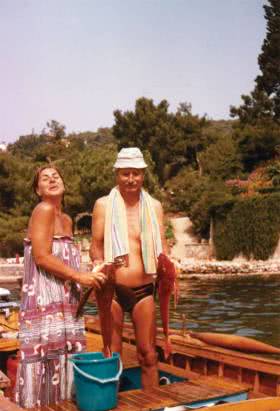 Necmi Tanyolaç 1980’lerde, eşi nilüfer hanımla kırlangıç avında